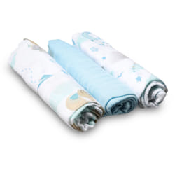 BabyOno Natural Bamboo Diapers Blue 70x70 cm 3 pz