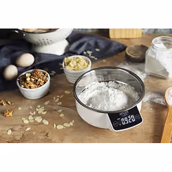 Adler AD 3166 bilancia da cucina Acciaio inox, Bianco Superficie piana Rotondo Bilancia da cucina elettronica - Vista aggiuntiva 6