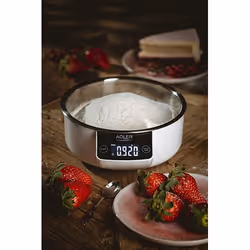 Adler AD 3166 bilancia da cucina Acciaio inox, Bianco Superficie piana Rotondo Bilancia da cucina elettronica - Vista aggiuntiva 7
