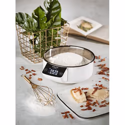Adler AD 3166 bilancia da cucina Acciaio inox, Bianco Superficie piana Rotondo Bilancia da cucina elettronica - Vista aggiuntiva 8