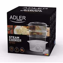Adler AD 633 pentola a vapore 3 cestello/i Libera installazione 800 W Bianco - Vista aggiuntiva 5