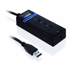 iBox IUH3FB hub di interfaccia 5000 Mbit/s Nero - Vista aggiuntiva 2