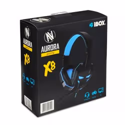 iBox X8 Auricolare Cablato A Padiglione Gaming Nero, Blu - Vista aggiuntiva 7
