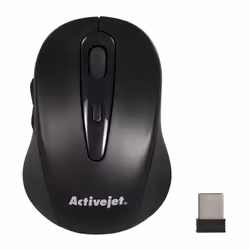 Activejet AMY-213, Ambidestro, Ottico, RF Wireless, 1600 DPI, Nero