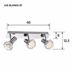 Activejet AJE-BLANKA 3P illuminazione da soffitto E14 120 W