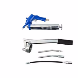 PISTOLA INGRASSAGGIO PNEUMATICA E MANUALE - IN DOTAZIONE 2 TESTINE + TUBO RIGIDO+TUBO FLESSIBILE + TUBO RIGIDO CON TESTINA A  ...