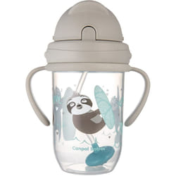Canpol babies Exotic Animals Cup With Straw Gray 270 ml