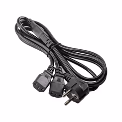 Akyga AK-PC-04A, 1,8 m, CEE7/7, 2 x Attacco C13, 250 V, 10 A