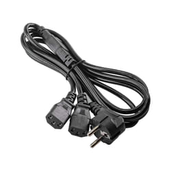 Akyga AK-PC-04A cavo di alimentazione Nero 1,8 m CEE7/7 2 x Attacco C13