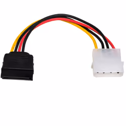 Akyga AK-CA-17, 0,15 m, Molex (4-pin), SATA a 15 pin, 70 mm, 110 mm, 1 cm