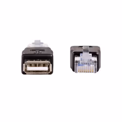 Akyga AK-AD-27 adattatore per inversione del genere dei cavi RJ45 USB 2.0 type A Nero - Vista aggiuntiva 3
