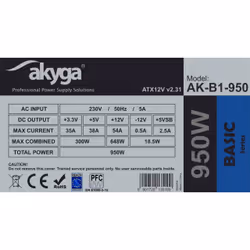 Akyga AK-B1-950 alimentatore per computer 950 W 20+4 pin ATX ATX Grigio - Vista aggiuntiva 6