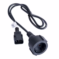 Akyga AK-PC-13A, 1 m, Accoppiatore C14, CEE7/3, 250 V, 10 A