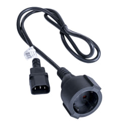 Akyga AK-PC-13A cavo di alimentazione Nero 1 m Accoppiatore C14 CEE7/3