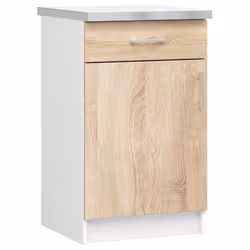 AKORD Furniture Factory KS0PLIMBIA018, 1 porta/porte, 2 ripiani, Bianco, Porta a battente, 16 mm, 1 cassetto/cassetti