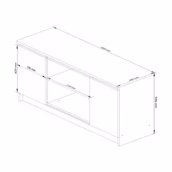 AKORD Furniture Factory OP0LRTVVEN005 supporto TV e sistema audio 2 ripiani