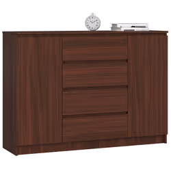 AKORD Furniture Factory OP0LKOMVEN013, Wengé, 4 cassetto/cassetti, Opaco, 4 ripiani, 2 porta/porte, 16 mm