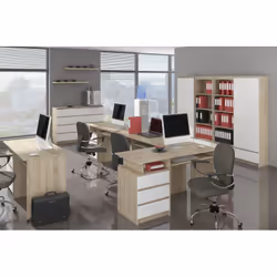 AKORD Furniture Factory IP0PBIUSON002 scrivania per computer Bianco, Colore quercia - Vista aggiuntiva 5