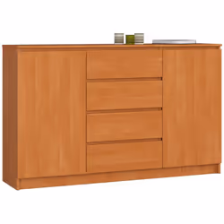 AKORD Furniture Factory OP0LK-1OLC001, 4 cassetto/cassetti, Opaco, 4 ripiani, 2 porta/porte, 16 mm, 51 cm