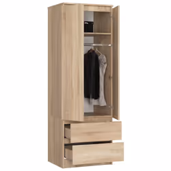 AKORD Furniture Factory SP0PSYSDAB001 armadio/guardaroba per camera da letto 1 ripiani 2 porta/porte Quercia