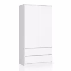 AKORD Furniture Factory SP0PSYSBIA010, Bianco, Guardaroba, 4 ripiani, 2 porta/porte, Opaco, Porta a battente
