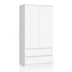 AKORD Furniture Factory SP0PSYSBIA010 armadio/guardaroba per camera da letto 4 ripiani 2 porta/porte Bianco
