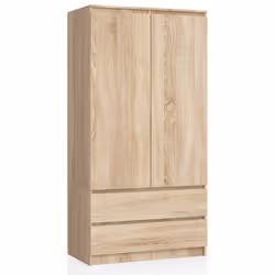 AKORD Furniture Factory SP0PSYSSON010, Quercia, Guardaroba, 4 ripiani, 2 porta/porte, Opaco, Porta a battente
