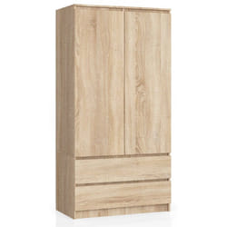 AKORD Furniture Factory SP0PSYSSON010 armadio/guardaroba per camera da letto 4 ripiani 2 porta/porte Quercia
