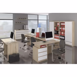 AKORD Furniture Factory IP0PBIUDABBIA009 scrivania per computer Bianco, Colore quercia - Vista aggiuntiva 5
