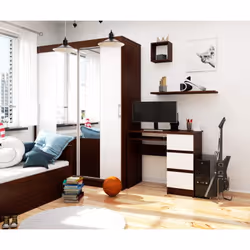 AKORD Furniture Factory IP0PBIUWENBIAPRA scrivania per computer Bianco, Legno - Vista aggiuntiva 5