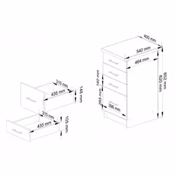 AKORD Furniture Factory KS0PLIMBIA016 credenza e mobile per stanza da pranzo - Vista aggiuntiva 3