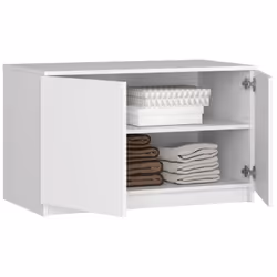 AKORD Furniture Factory SP0PSYSNADBIA010 armadio/guardaroba per camera da letto 2 ripiani 2 porta/porte Bianco - Vista aggiuntiva 2