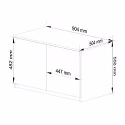AKORD Furniture Factory SP0PSYSNADBIA010 armadio/guardaroba per camera da letto 2 ripiani 2 porta/porte Bianco - Vista aggiuntiva 3