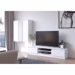 AKORD Furniture Factory MEBCLPBIA001 supporto TV e sistema audio 8 ripiani