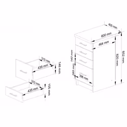 AKORD Furniture Factory KS0POLIBIA016 credenza e mobile per stanza da pranzo - Vista aggiuntiva 3