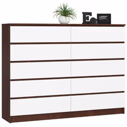 AKORD Furniture Factory OP0LK-1VENBIA006, Bianco, Wengé, 10 cassetto/cassetti, Opaco, 16 mm, 71 cm, 400 mm