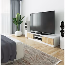 AKORD Furniture Factory OP0LRTVCLP160BIASON supporto TV e sistema audio 2 ripiani - Vista aggiuntiva 5