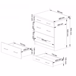 AKORD Furniture Factory KS0POLIBIA3S015 credenza e mobile per stanza da pranzo