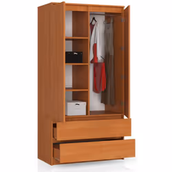 AKORD Furniture Factory SP0PSYSOLC010 armadio/guardaroba per camera da letto 4 ripiani 2 porta/porte