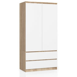 AKORD Furniture Factory SP0PSYSSONBIA010 armadio/guardaroba per camera da letto 4 ripiani 2 porta/porte Quercia