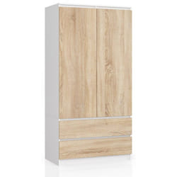 AKORD Furniture Factory SP0PSYSBIASON010 armadio/guardaroba per camera da letto 4 ripiani 2 porta/porte Bianco