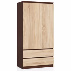 AKORD Furniture Factory SP0PSYSVENSON010, Wengé, Guardaroba, 4 ripiani, 2 porta/porte, Opaco, Porta a battente