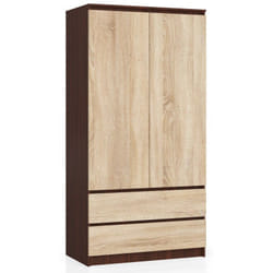 AKORD Furniture Factory SP0PSYSVENSON010 armadio/guardaroba per camera da letto 4 ripiani 2 porta/porte Wengé