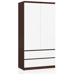 AKORD Furniture Factory SP0PSYSVENBIA010 armadio/guardaroba per camera da letto 4 ripiani 2 porta/porte Wengé