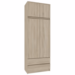 AKORD Furniture Factory SP0PSYSNADSON010 armadio/guardaroba per camera da letto 2 ripiani 2 porta/porte Quercia - Vista aggiuntiva 5