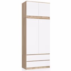 AKORD Furniture Factory SP0PSYSNADSONBIA010 armadio/guardaroba per camera da letto 2 ripiani 2 porta/porte Quercia - Vista aggiuntiva 5