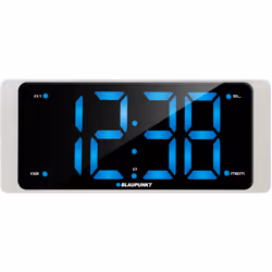 Blaupunkt CR16WH, Sveglia digitale, Rettangolo, Nero, Bianco, 24h, FM, PLL, Tempo
