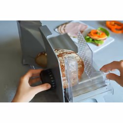 Blaupunkt FMS501 affettatrice Elettrico 160 W Nero, Acciaio inox, Trasparente Alluminio - Vista aggiuntiva 4