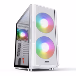 Modecom AMIRANI ARGB, Midi Tower, PC, Bianco, ATX, ITX, micro ATX, Multi, Ventole