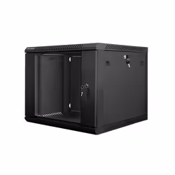 Lanberg WF01-6609-10B, Da parete, 9U, 60 kg, Lucchetti, Griglie, Gestione dei cavi ottimizzata